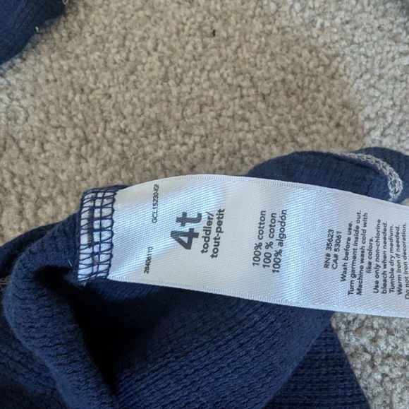 2 Waffle Long Sleeved 4T Hooded Shirts - Picture 7 of 8